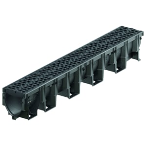 ACO XTRADRAIN ENTWAESSERUNGSRINNE H150←NW 100, 100 CM RINNENELEMENT, 2 ROSTE C250←MICROGRIP EU