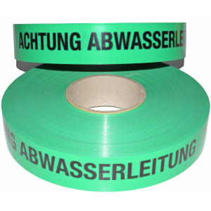 Multicoll Trassenwarnband Nr. 15, grün, Achtung Schmutzwasser