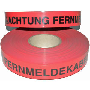 Multicoll Trassenwarnband Nr. 15, rot, Achtung Fernmeldekabel
