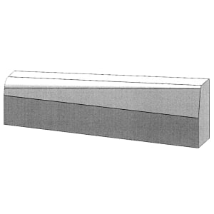 Limex Beton-Hochbord-Absenkstein links 12/15x30 auf 15x22cm, 100cm