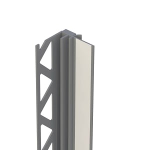 Protektor Anputzdichtleiste Nr. 37720 mit Schutzlippe für Innen- und Außenputz 9 mm anthrazit 260 cm