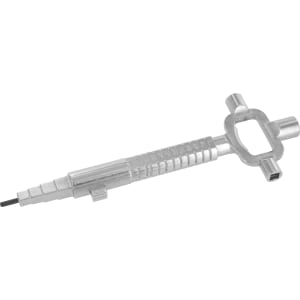 Triuso Bauschlüssel universal 4-Kant, 6-Kant 3 mm, konischer 4-Kant