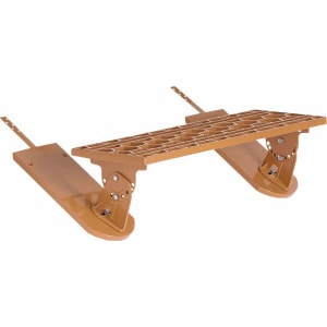 Heuel BibStep Langrost 80x25cm mit Bibergrundplatten Naturrot