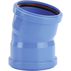 Funke HS-R Bogen blau Muffe/Muffe DN 100 15 ° SDR 34