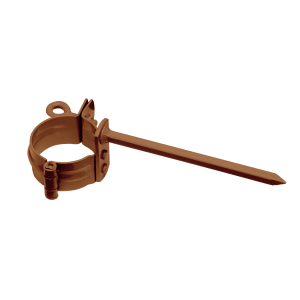 Protektor Rohrschelle mit Schlagstift verzinkt/beschichtet DN 75 BD braun