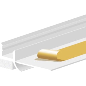 3ks T-FAL Laibungsanschlussprofil  6-LF 3790 mit flexiblen Abziehstreifen 2,60 m 6 mm breit, 3 mm Schaumklebeband elastischer Dichtlippe