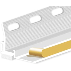 3KS T-FAL Duo Anputzprofil 10-EF 3835 mit flexiblem Abziehstreifen, 2,60m, 3mm Schaumklebeband