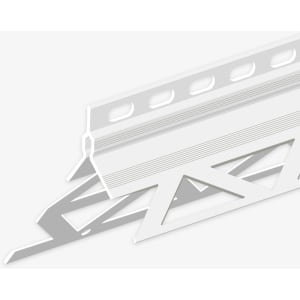 3ks PVC Eckputzprofil 10 mm Putzstärke ungleichschenklig 6002 Länge 2,6 m