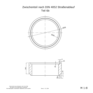 Zwischenteile Straßenablauf