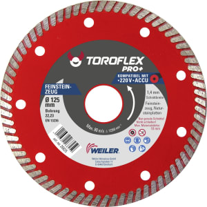 Toroflex Diamanttrennscheibe Fliese PRO+ Feinsteinzeug 125 x 22,23 mm