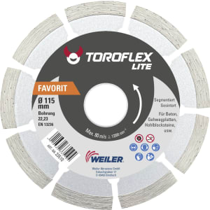 Toroflex Diamant-Trennscheibe Lite Favorit segmentiert 115 x 22,23 mm