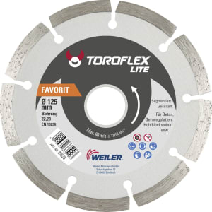 Toroflex Diamant-Trennscheibe Lite Favorit segmentiert 125 x 22,23 mm