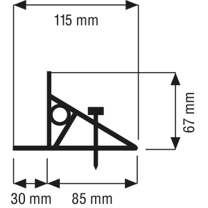 Braun Befestigungsschiene PAVE-EDGE Starr, 2,4 m