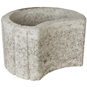 EHL Hangflor Pflanzring 30/50/40cm Grau, Gerillt Versetzlänge: 40cm