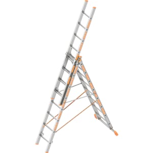 Layher Allzweckleiter Topic 1040, 3 x 8 Sprossen, Länge 2,45 m
