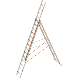 Layher Allzweckleiter Topic 1040, 3 x 14 Sprossen, Länge 4,15 m