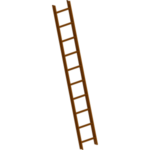 Layher Dachleiter Topic 1051, 2,80 m, 10 Sprossen, nussbraun