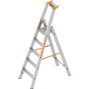 Layher Stufenstehleiter Topic 1064 5 Stufen Länge 1,95 m