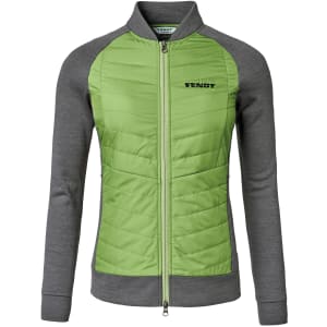 Fendt Hybridjacke für Damen grau; grün, mit Stehkragen, zwei Seitentaschen, Fendt Logo, von Schöffel