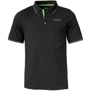 Fendt Poloshirt für Herren Gr. 52 schwarz; grün, Fendt-Logo vorn, von Schöffel, X991020074000 Fendt Poloshirt für Herren Gr. 52 schwarz; grün, Fendt-Logo vorn, von Schöffel, X991020074000