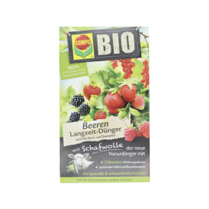 COMPO BIO Beeren Langzeit-Dünger mit Schafwolle Organischer NPK Dünger mit Schafwolle 2 kg Schachtel Granulat