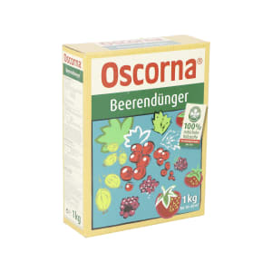 Oscorna® Beerendünger organischer NPK 6+6+0.5 Naturdünger für schmackhafte Beeren aus dem eigenen Garten 1 kg Karton