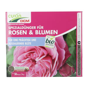 CUXIN DCM FÜR ROSEN & BLUMEN organischer NPK 7+7+10 für prächtige und ausdauernde Blüte - MINIGRAN® 3 kg Schachtel 50 St. Granulat