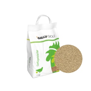 GALLUGOLD Geflügelstarter pelletierter Geflügelstarter als alleiniges Aufzuchtfutter Hühner, Puten, Enten, Gänse und Wildgeflügel Pellet 7 kg Sack GALLUGOLD Geflügelstarter pelletierter Geflügelstarter als alleiniges Aufzuchtfutter Hühner, Puten, Enten, Gänse und Wildgeflügel Pellet 7 kg Sack