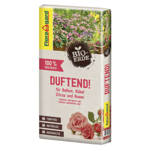 Floragard® Bio-Erde Duftend für Balkon, Kübel, Zitrus und Rosen 40 l Sack