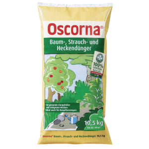 Oscorna® Baum Strauch und Heckendünger, spezieller NPK 6+4+0.5 Naturdünger 10,5 kg Sack Pulver