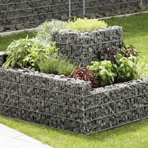 Gabionen-Kräuterspirale Cantone eckig 120 x 110 x 70 cm Gabionen-Kräuterspirale Cantone eckig 120 x 110 x 70 cm