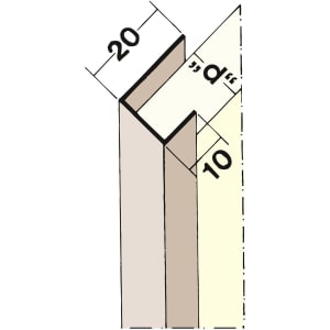 Protektor Einfassprofil PVC weiß Profi f. GKP 12,5mm Protektor Einfassprofil PVC weiß Profi f. GKP 12,5mm