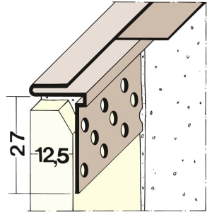 Protektor Abschlussprofil Nr.3766 300cm, GKP 12,5mm, PVC weiß Protektor Abschlussprofil Nr.3766 300cm, GKP 12,5mm, PVC weiß