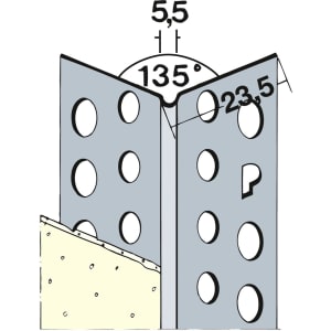 Protektor Kantenprofil Alu, 135 Grad, f. Trockenbau Protektor Kantenprofil Alu, 135 Grad, f. Trockenbau