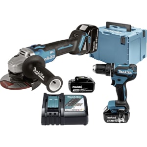 Makita Akku-Kombo-Kit 18V DLX2334J (Winkelschleifer+ Schlagbohrschrauber) Makita Akku-Kombo-Kit 18V DLX2334J (Winkelschleifer+ Schlagbohrschrauber)