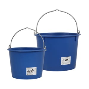 Jopa Bau-Eimer Blau am Bau, kranbar Jopa Bau-Eimer Blau am Bau, kranbar