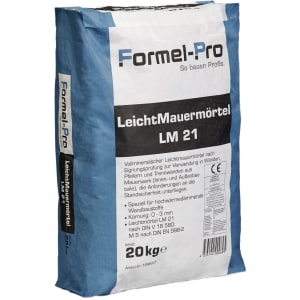Formel–Pro Bauchemie Leichtmauermörtel LM21, 20 kg Formel–Pro Bauchemie Leichtmauermörtel LM21, 20 kg