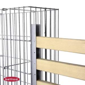 Gabionen-Anbauprofil zur Holzaufnahme, 2 St Gabionen-Anbauprofil zur Holzaufnahme, 2 St