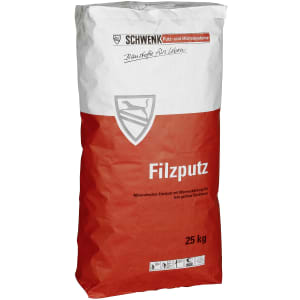 Schwenk Filzputz W. 0,8 mm, 25 kg Sack Schwenk Filzputz W. 0,8 mm, 25 kg Sack