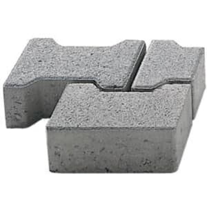 Kann Doppel–T–Verbundpflaster, Endstein, 8 cm, grau, mit Fase Kann Doppel–T–Verbundpflaster, Endstein, 8 cm, grau, mit Fase