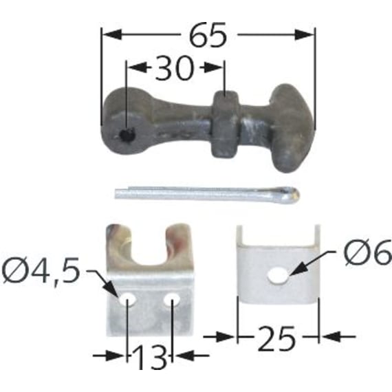 Haubenhalter Gummi 65 mm, 2 St. günstig online kaufen