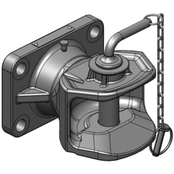 scharmüller Zugmaul K1 mechanisch, drehbar, mit Flansch B x H