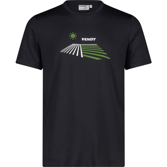 Fendt T-Shirt für Herren 3XL schwarz, Frontdruck mit Fendt