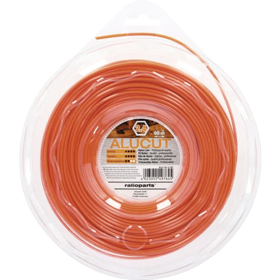 RATIOPARTS Nylon-Mähfaden Hybrid Twist Alucut, 3,3 Mm, 4-kant, 44 M – Extrem Verschleißfest