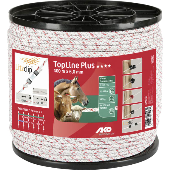 AKO Band TopLine Plus blau 10 mm, 200 m - Weidezaunband