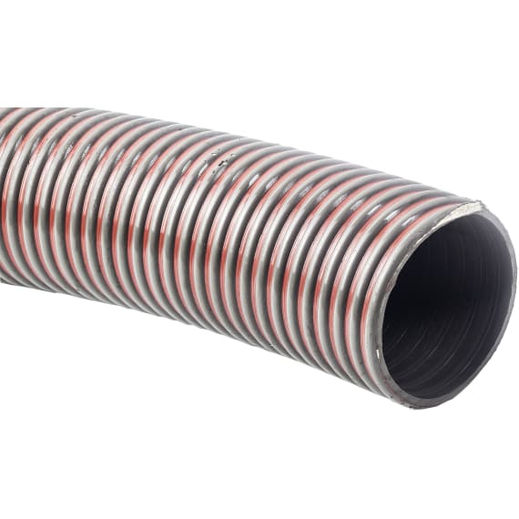 Weich-PVC Schlauch Ø 25 mm mit Hart-PVC-Spirale, grau – kaufen bei
