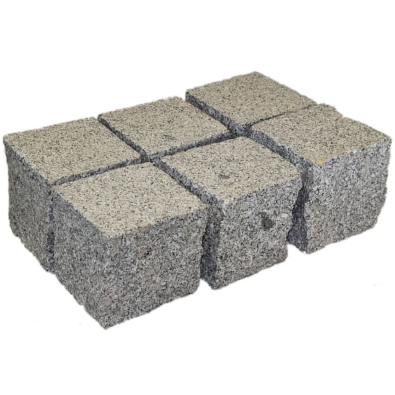 Casafino Granit Pflaster Gesagt Gestockt Grau 16x16x16 Cm 500kg