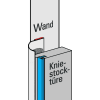 Wellhöfer Kniestocktür wandbündig mit WärmeSchutz 4D 60 x 100 cm