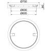 Schachtabdeckung Beton Göbeldeckel rund Klasse A 15, 50 kN, Ø 625 mm (Lichte Weite: 600 mm)