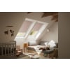 VELUX Dachfenster Rollo RFL C02 4166SWL himmelblau, Schiene weiß 55x78cm